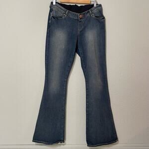 ASOS Maternity Bootcut Tummy Panel Jeans Womens 8 Blue Denim Casual Fall